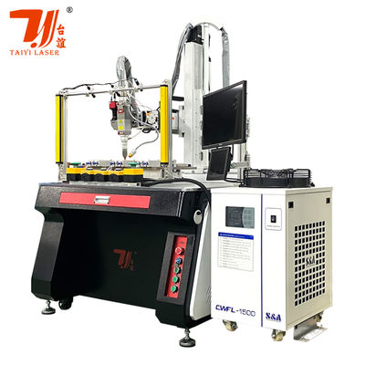Machine de soudage laser automatique à 4 axes 1500W personnalisée pour le tuyau de la théière avec technologie laser à fibre