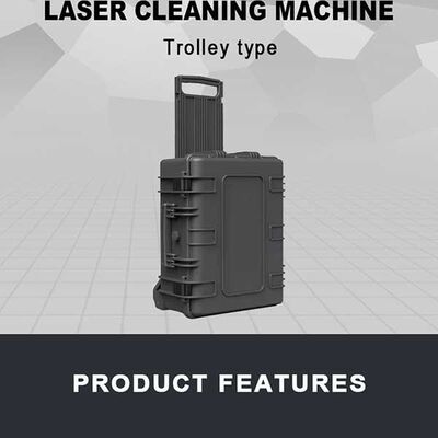 Machine de nettoyage laser pour bagages multimode 500W, type chariot, équipement d'élimination de rouille laser à impulsions