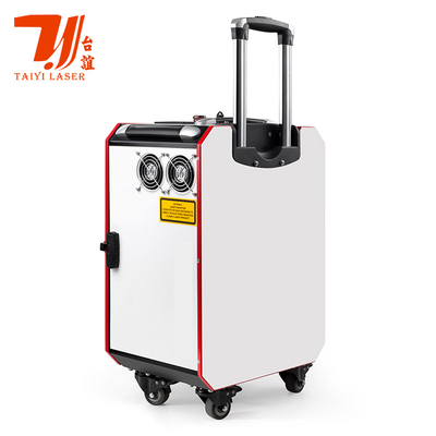 Casse de chariot de promotion de la foire de Canton Pulse Portable Nettoyeur laser portable pour nettoyage de surface de métal industriel