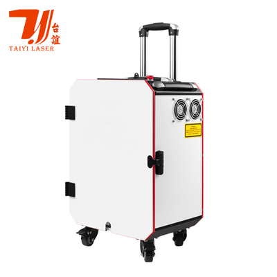 Casse de chariot de promotion de la foire de Canton Pulse Portable Nettoyeur laser portable pour nettoyage de surface de métal industriel