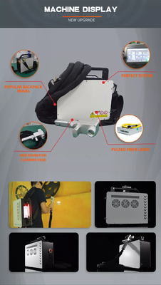 Nettoyeur laser à impulsion pour sac à dos pour l'élimination de la peinture à l'huile de rouille métallique