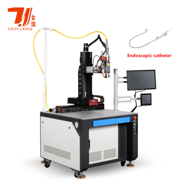 Machine de soudage automatique au laser à fibres pour cathéter endoscopique en acier inoxydable 1500W 2000W