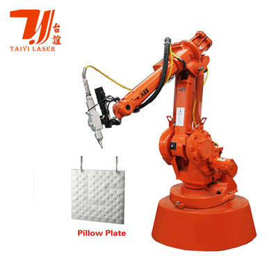 Machine de soudage au laser à fibre de plaque d'oreiller en acier inoxydable avec bras robot automatique KUKA
