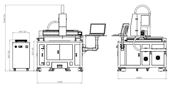 600*600mm Machine de découpe laser à fibres de petite taille de précision 1500W 2KW 3000W