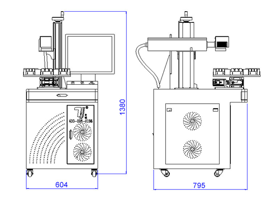 Machine de marquage laser UV personnalisée pour condensateur avec caméra CCD à système de positionnement visuel