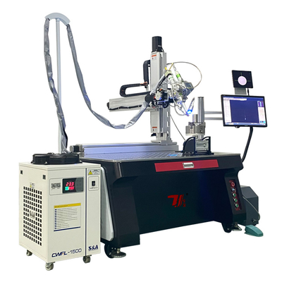 Machine de soudage automatique à laser à fibre automatique sur mesure à 5 axes pour tuyaux à trois voies en acier inoxydable