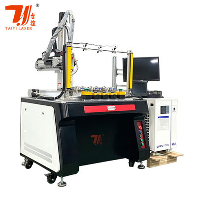 Machine de soudage laser automatique à 4 axes 1500W personnalisée pour le tuyau de la théière avec technologie laser à fibre