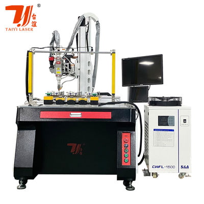 Machine de soudage laser automatique à 4 axes 1500W personnalisée pour le tuyau de la théière avec technologie laser à fibre