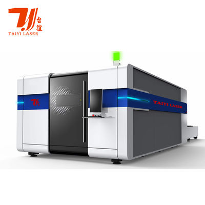 Machine de découpe laser à haute vitesse à fibre avec table d'échange et encastrée et