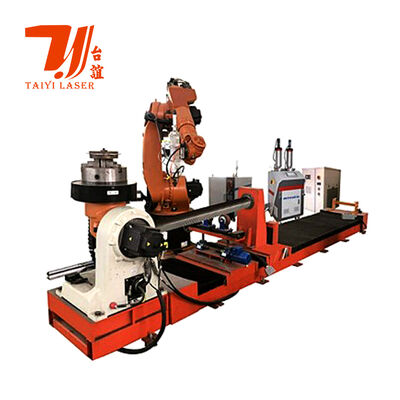 Machine de revêtement laser robotique de 6000 W pour les tiges hydrauliques, les tubes des champs pétrolifères et la reconstruction de composants cylindriques