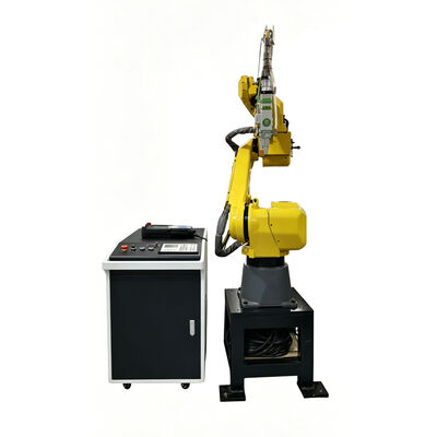 Robot de découpe laser FANUC de haute puissance avec source laser à fibre IPG de 6000 W et échangeur de palettes à double changement pour la fabrication de plaques d'acier lourdes