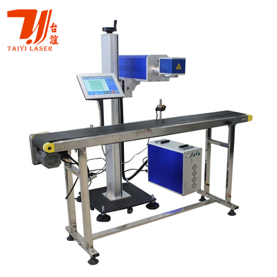 Machine de marquage au laser volant à CO2 en ligne 15W 30W 50W 100W