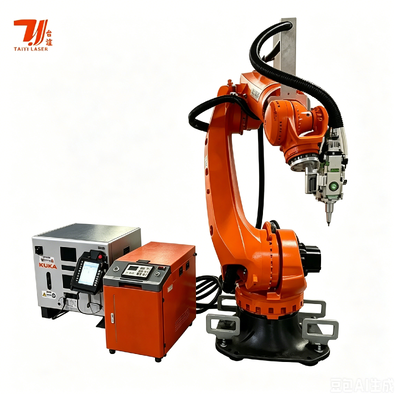 Machine de soudage laser robotique 3D avec robot KUKA KR35 et laser IPG de 4000W pour pièces de châssis automobile