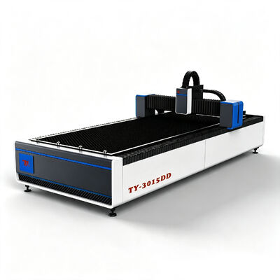Machine de découpe laser à fibres métalliques CNC de 3 kW pour feuille avec source IPG source Raycus