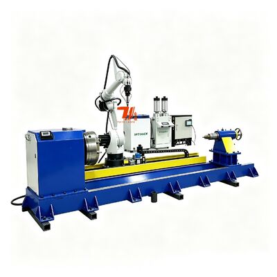 Machine de revêtement laser robotisé hors ligne équipée d'un rotor pour la restauration de la surface du cylindre du rouleau du vilebrequin