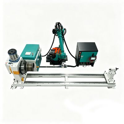 Machine de rechargement robotisé pour goulottes de racleurs, pignons de mine et têtes de marteaux de concasseurs pour réparation et renforcement.