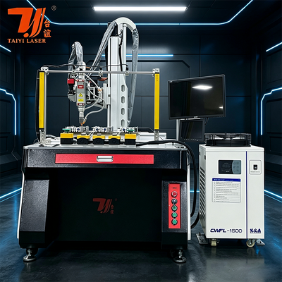 Machine de soudage automatique au laser pour théière en aluminium 4 axes 1500W 2kw 3kw