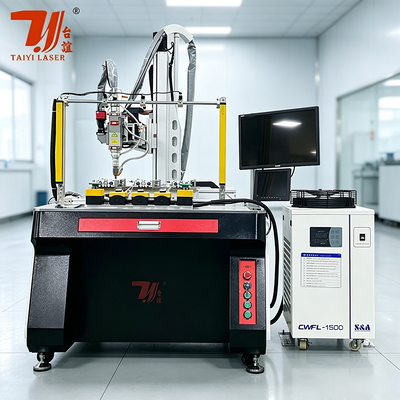 Machine de soudage laser à chaudière en acier inoxydable à 4 axes automatique
